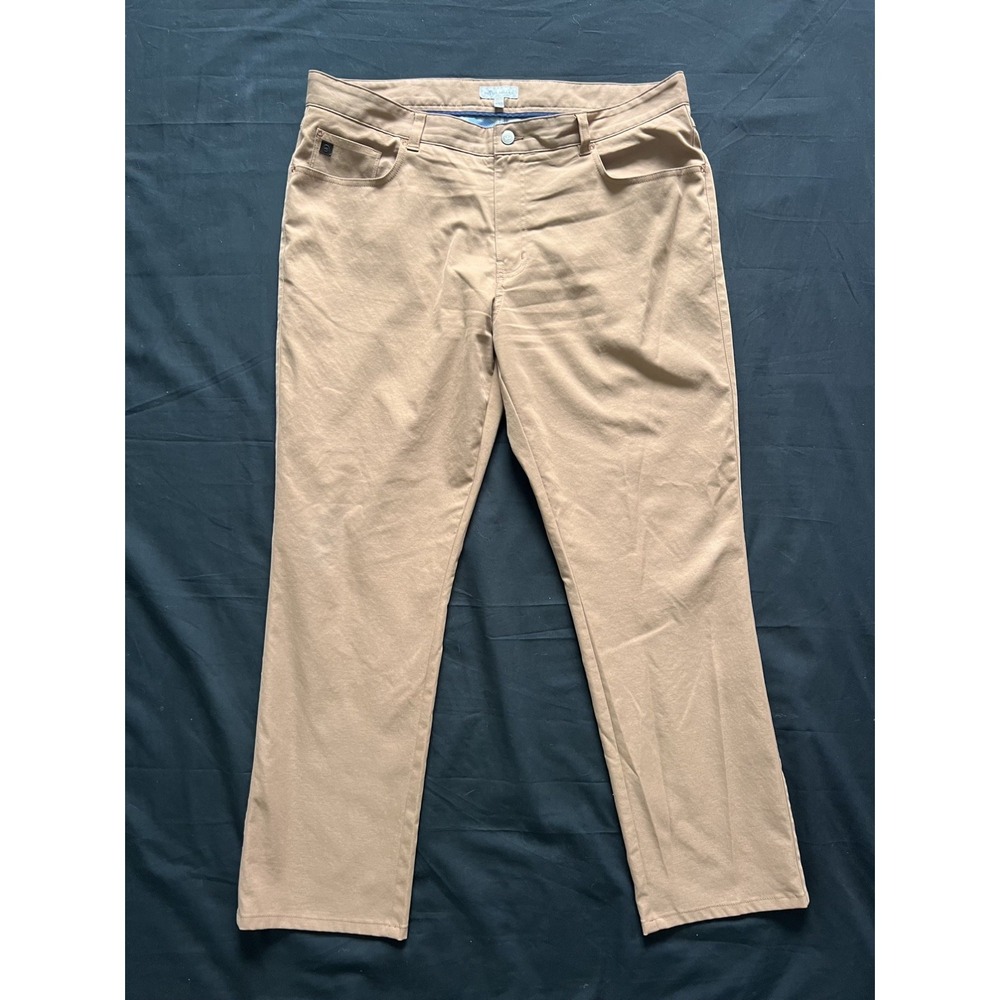 Peter Millar Mens Rusty Tan EB66 Five-Pocket Performance Chino Pants 38/32 - Picture 1 of 13